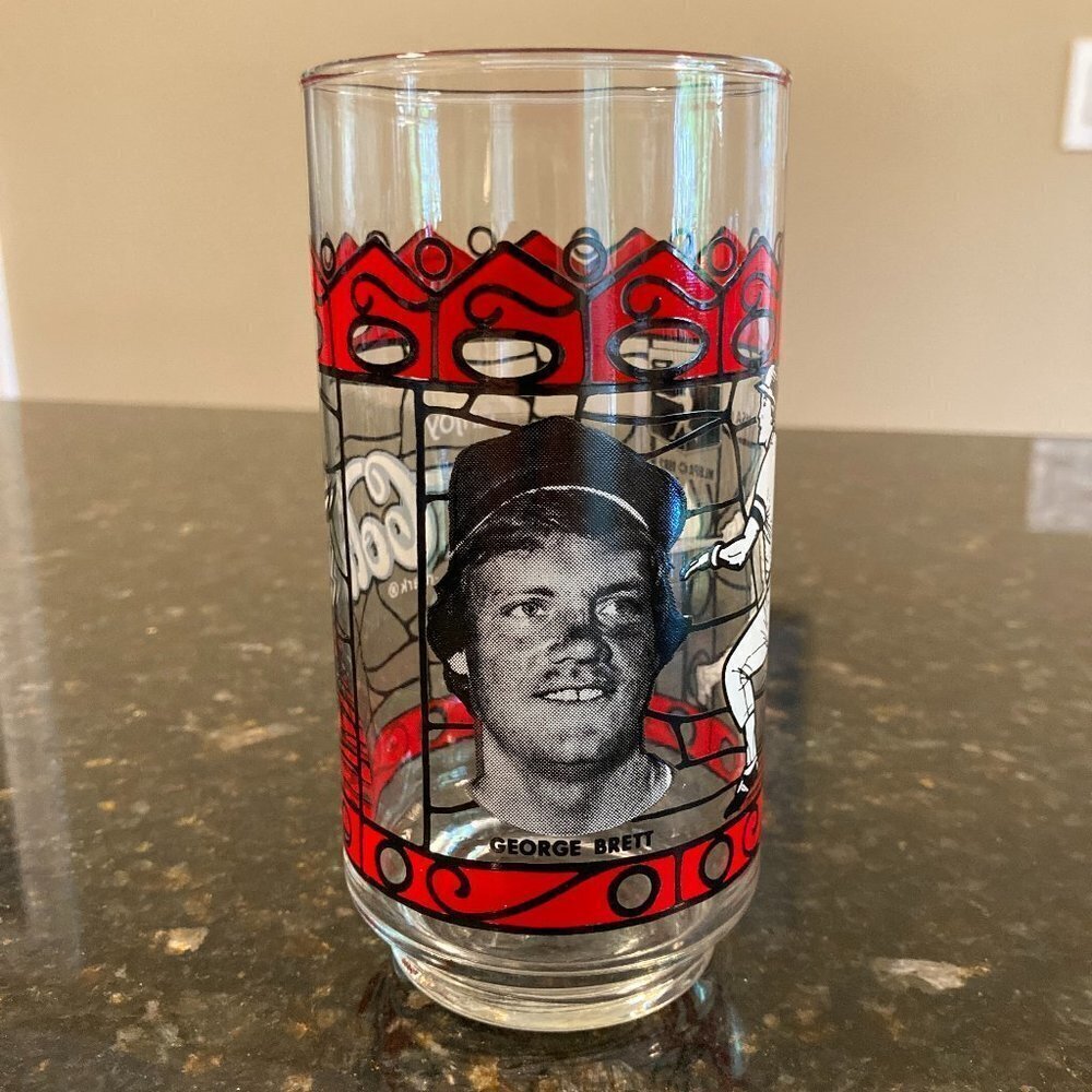 RARE Vintage 1982 George Brett Coca Cola Glass